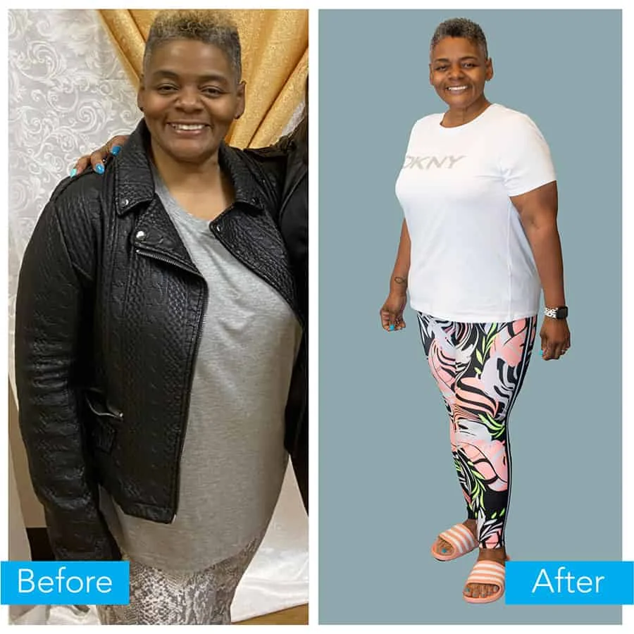 Traci's before and after.