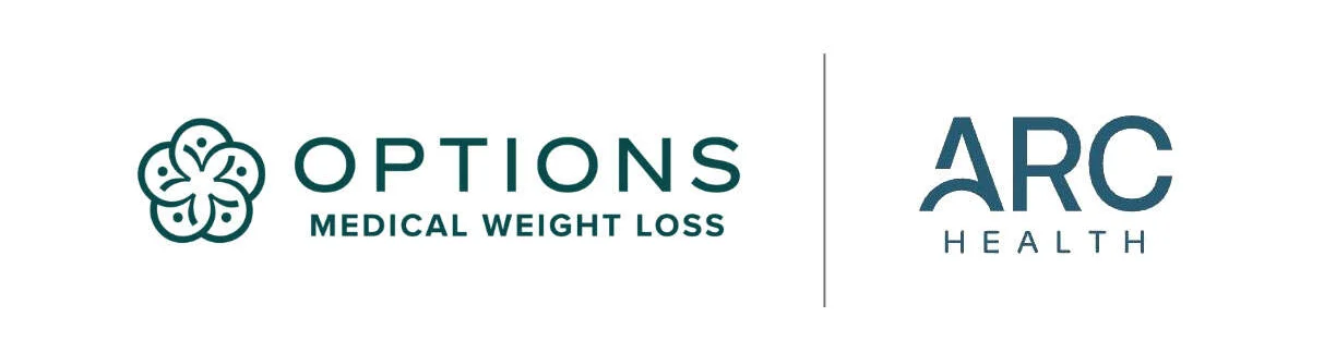 Options Medical Weight Loss and ARC Health logos.