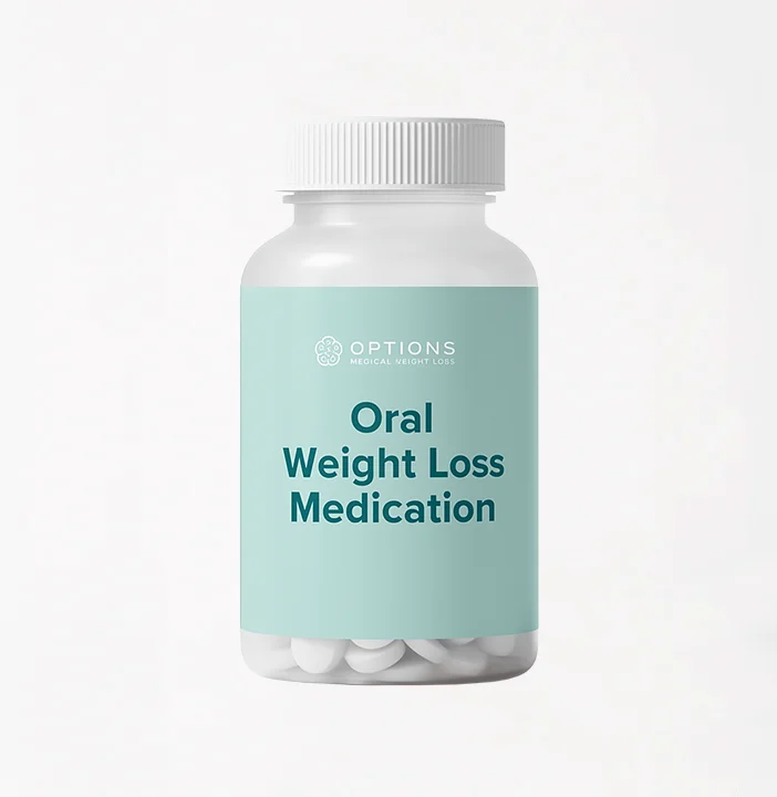 Oral weight loss medication bottle